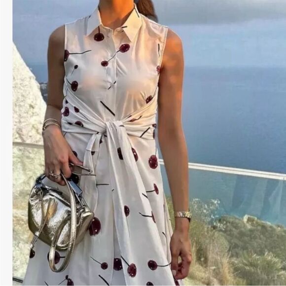 Zara Lollipop Printed Poplin Shirtdress ZW Collection 2024 XS NWT - Picture 5 of 16